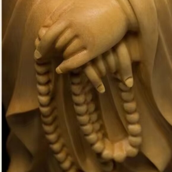 LARGE GUANYIN BUDDHA STATUE-Finished Cypress Wood-Boddhisattva-Gift Box Included - Picture 9 of 16